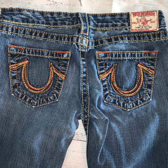 True Religion Denim - TRUE RELIGION Rainbow Bobby Low rise Jeans Size 29